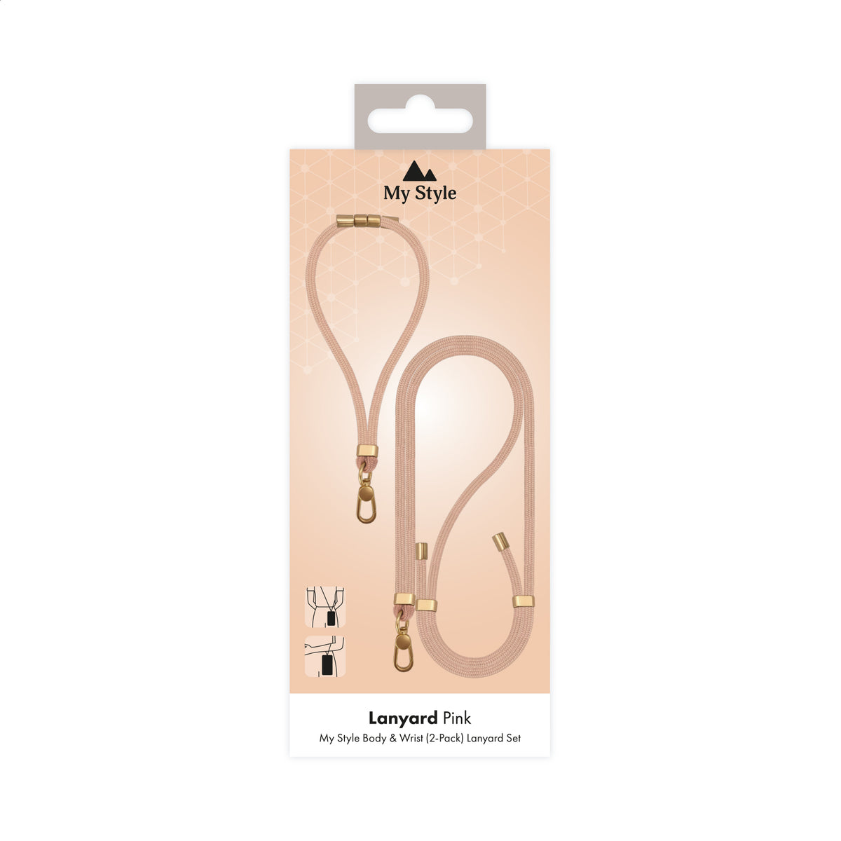 My Style Body & Wrist (2-Pack) Lanyard Set - Pink