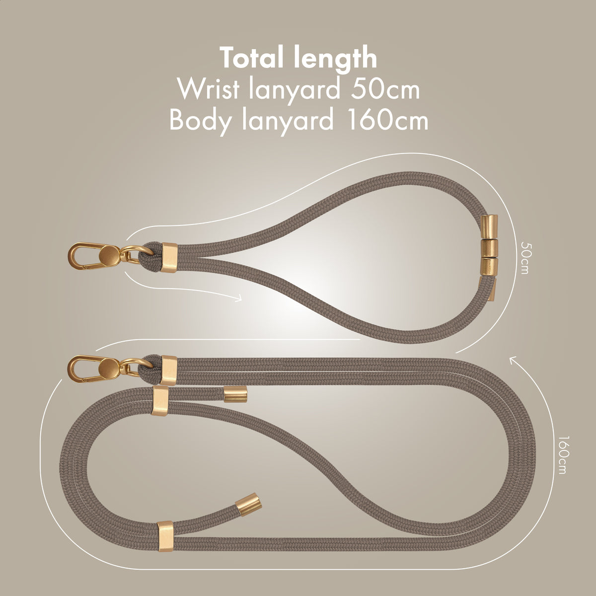 My Style Body & Wrist (2-Pack) Lanyard Set - Taupe