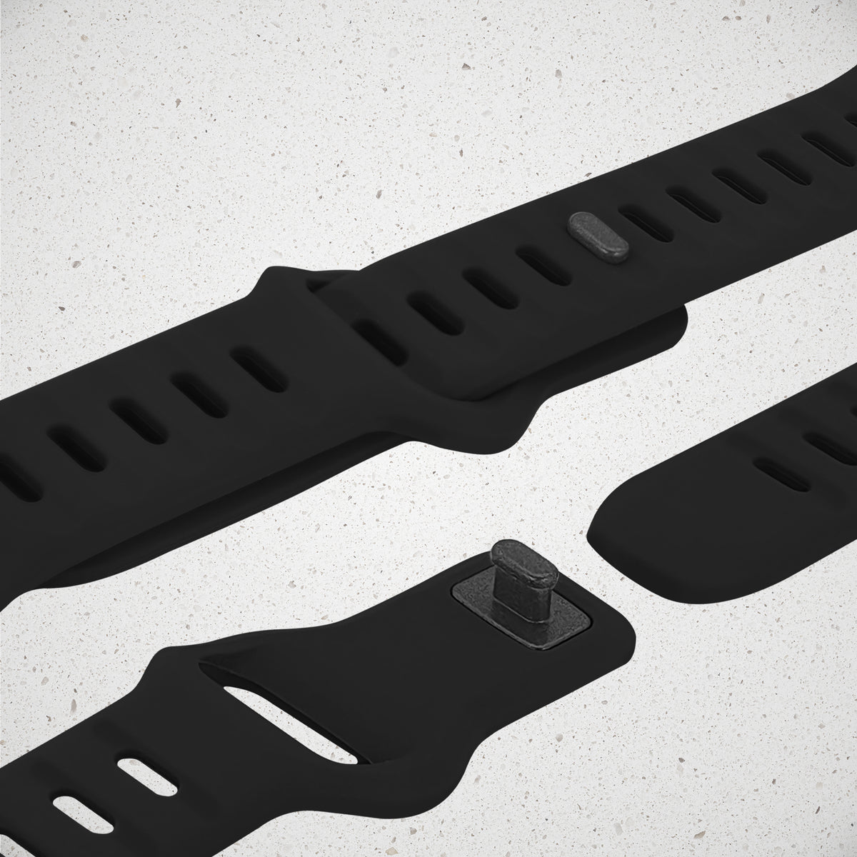 Mobilize Silicon Watch Band - Sports - For Apple 42/44/45/49Mm - Black