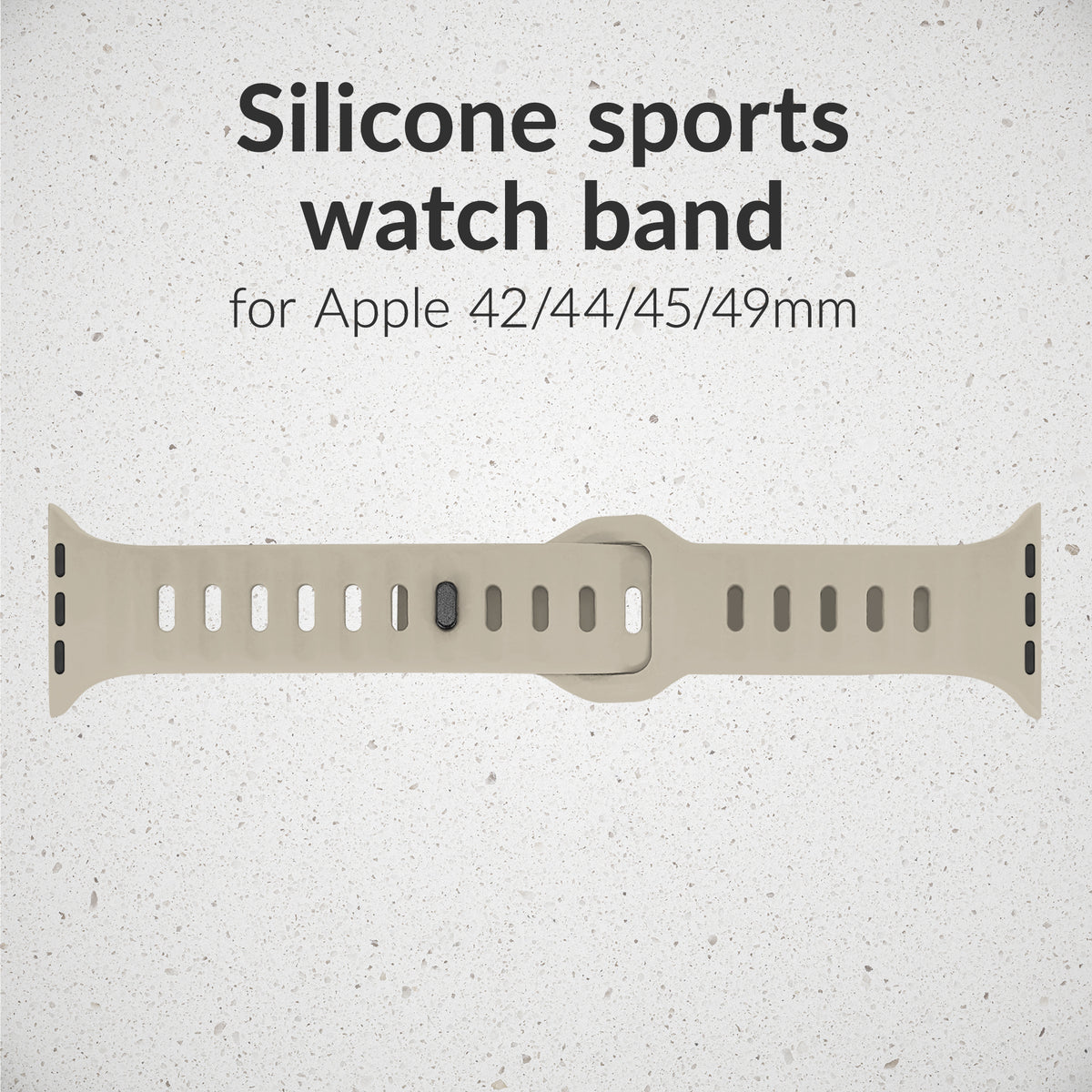 Mobilize Silicon Watch Band - Sports - For Apple 42/44/45/49Mm - Starlight