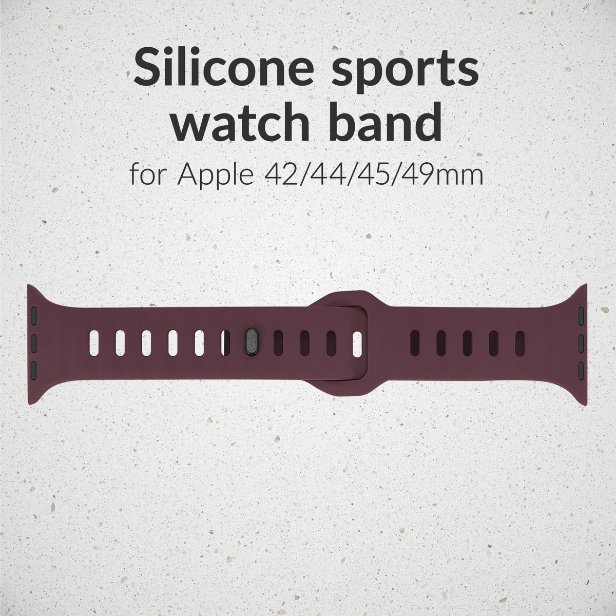 Mobilize Silicon Watch Band - Sports - For Apple 42/44/45/49Mm - Bordeaux