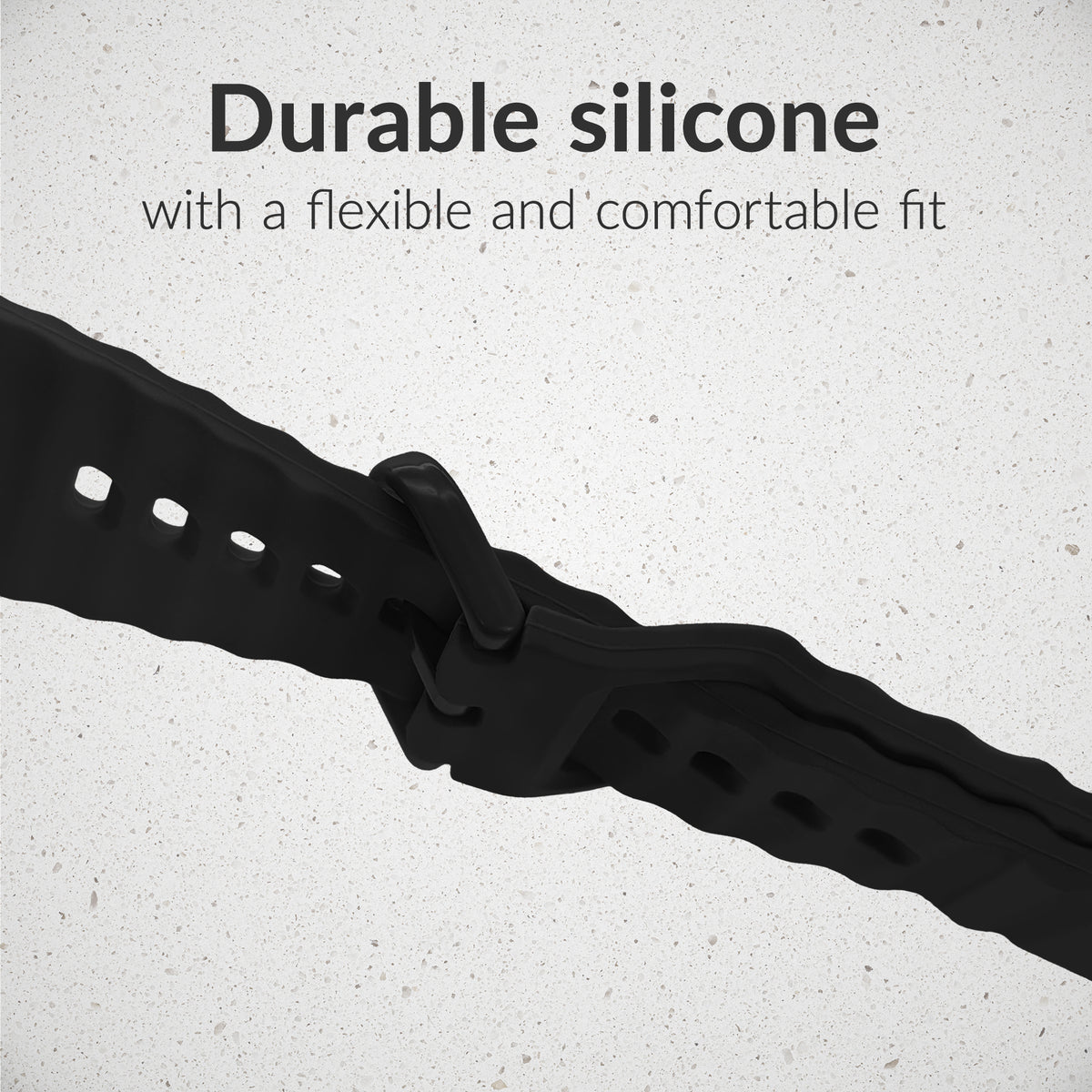 Mobilize Silicon Watch Band - Buckle - For Apple 38/40/41Mm - Black
