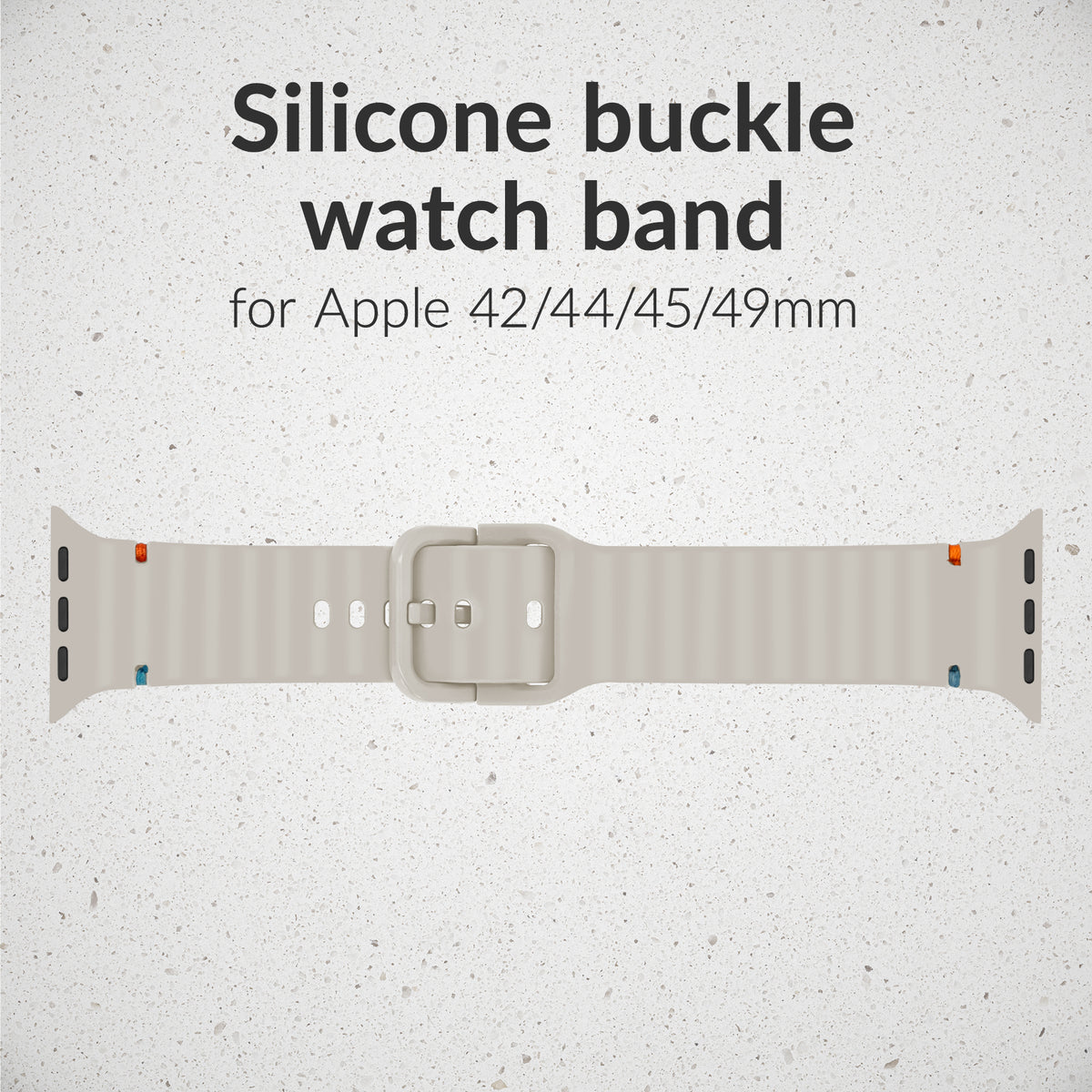 Mobilize Silicon Watch Band - Buckle - For Apple 42/44/45/49Mm - Starlight