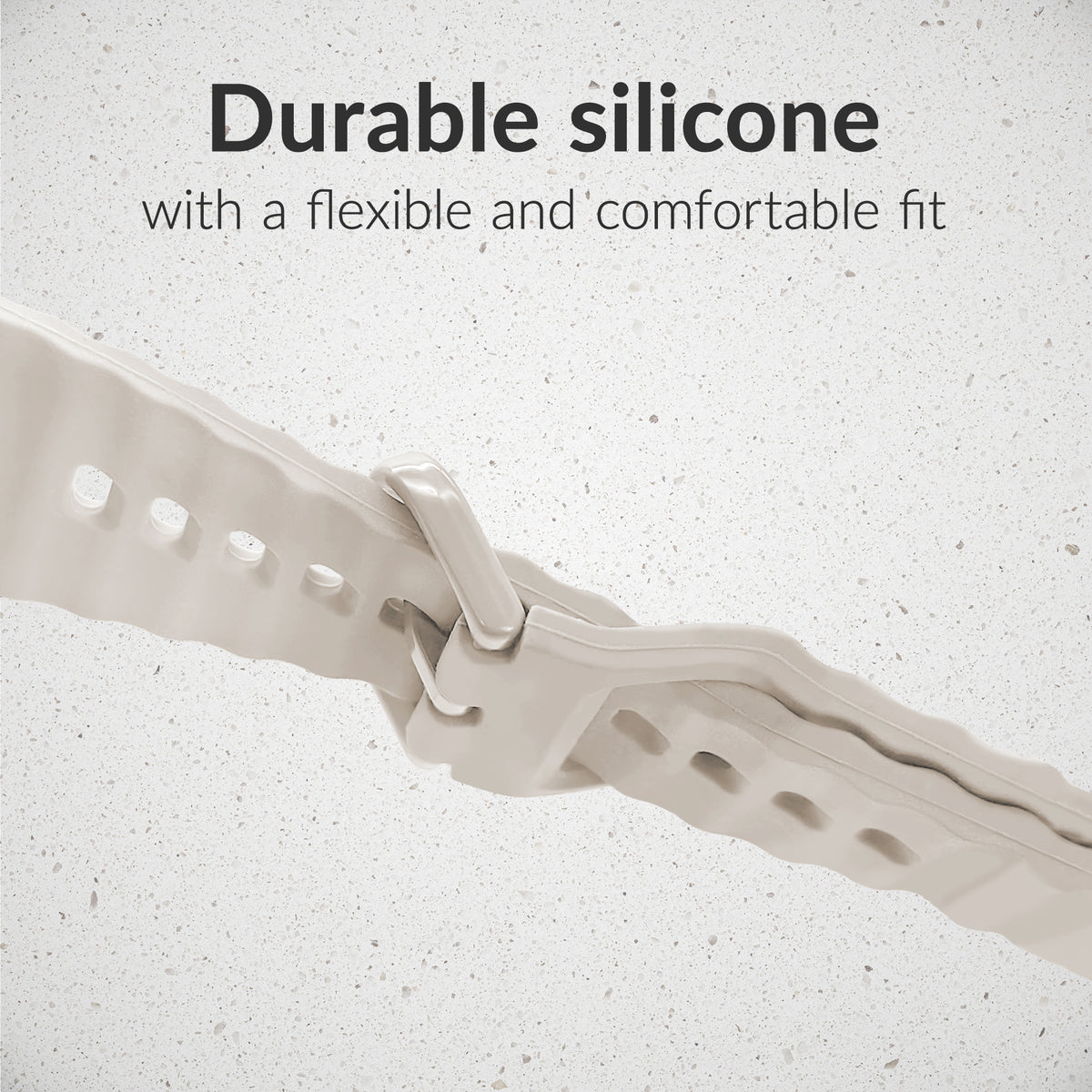 Mobilize Silicon Watch Band - Buckle - For Apple 42/44/45/49Mm - Starlight