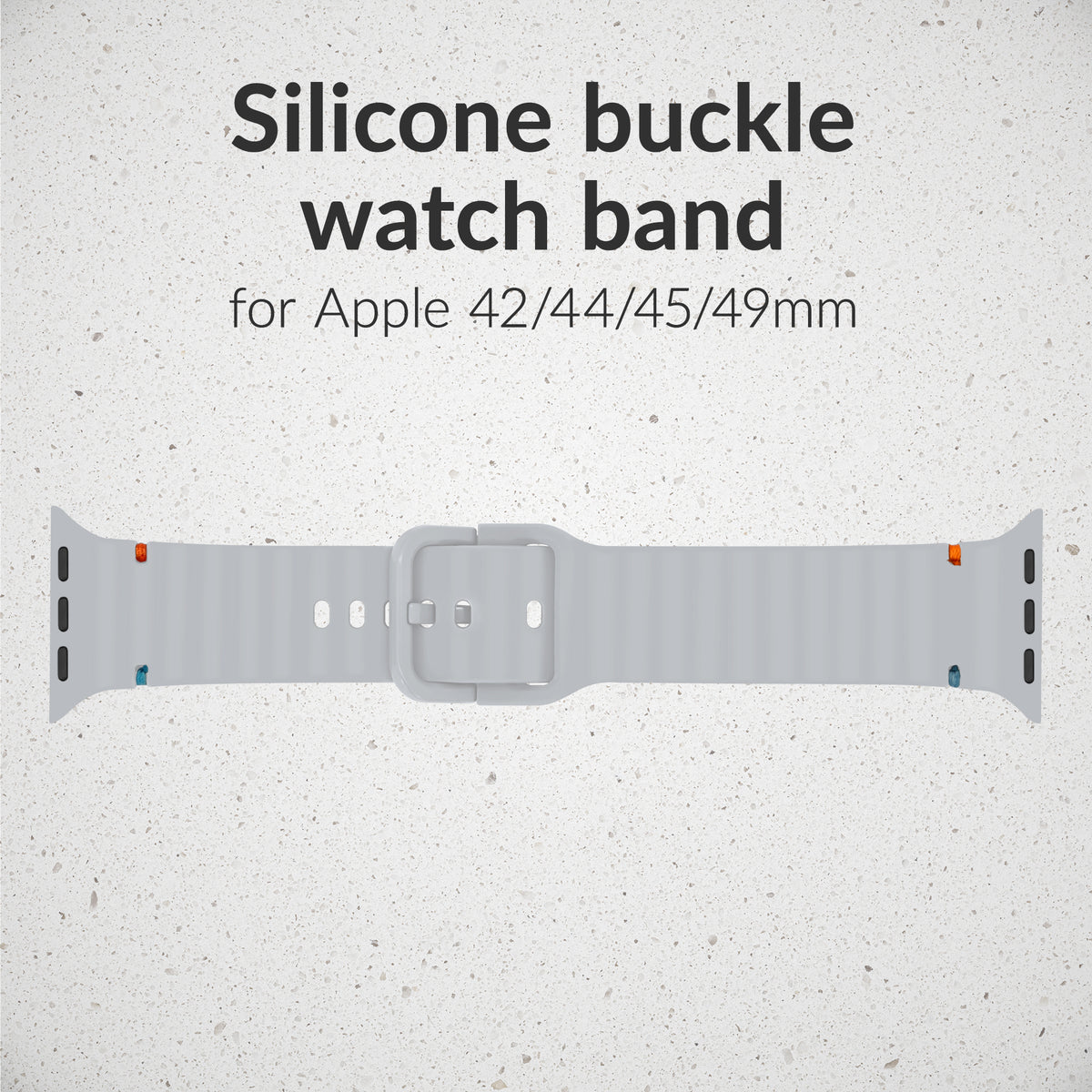 Mobilize Silicon Watch Band - Buckle - For Apple 42/44/45/49Mm - Grey