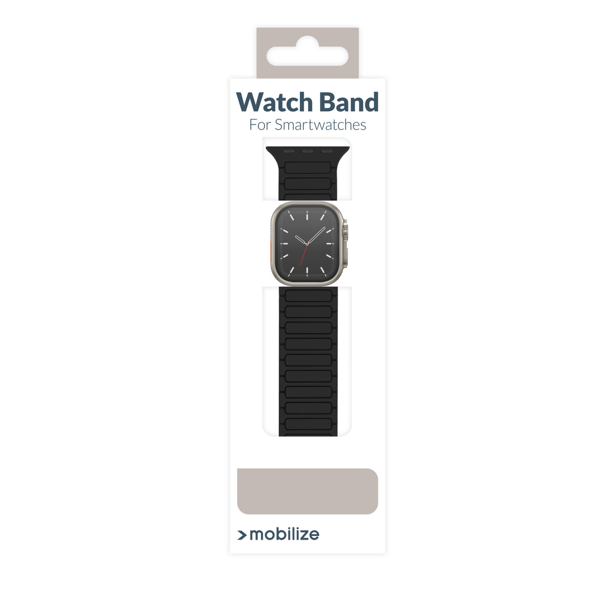 Mobilize Silicon Watch Band - Magnetic - For Apple 42/44/45/49Mm - Black