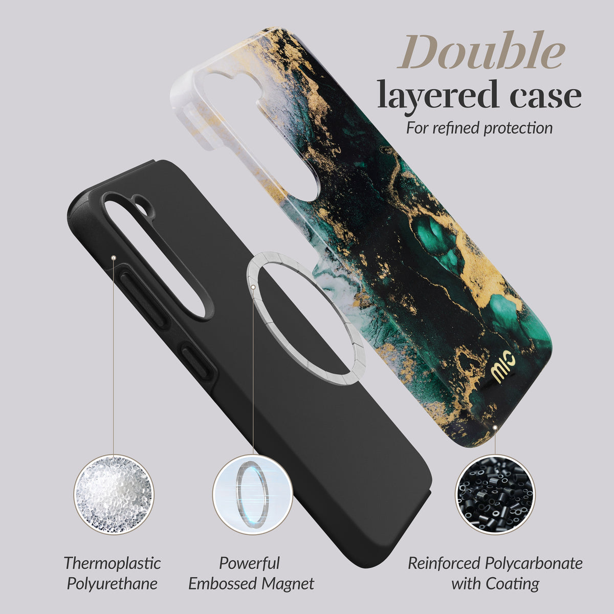 Mio By Mobilize Mio Green Marble Magsafe Compatible For Samsung A27 5G