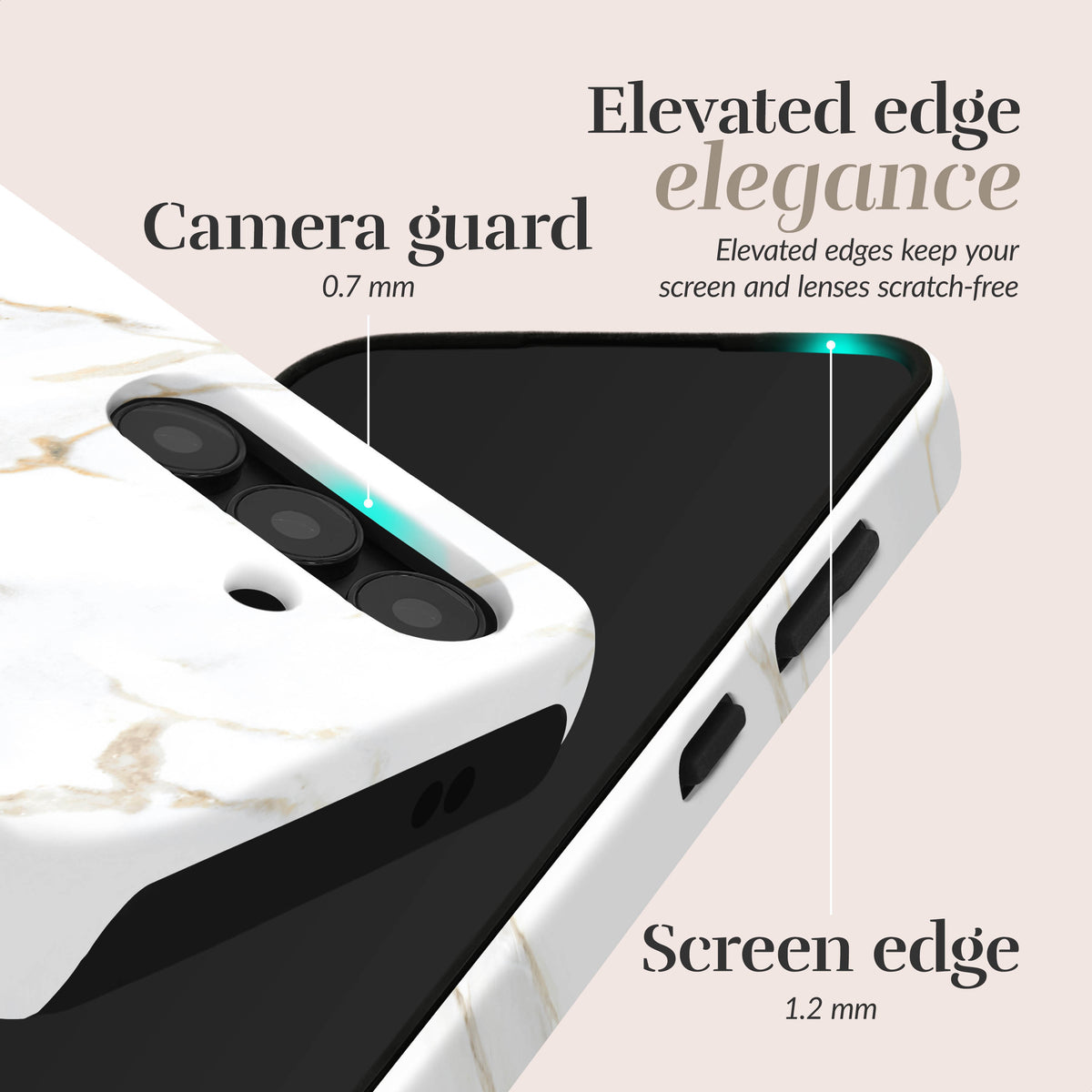 Mio By Mobilize Mio White Marble Magsafe Compatible For Samsung A27 5G