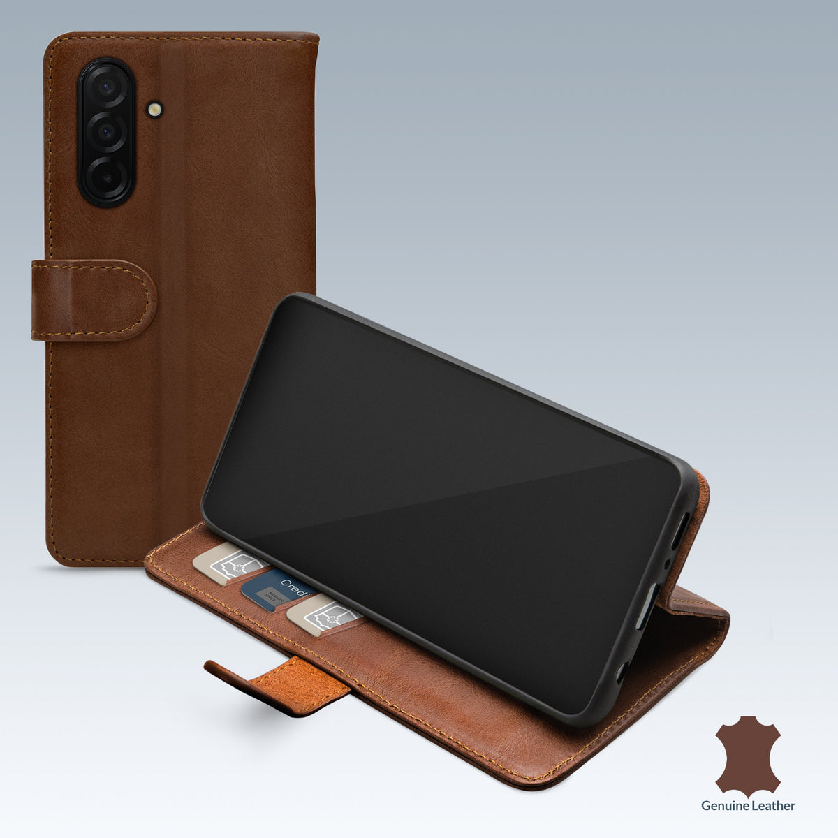 Mobilize Leather Wallet Samsung Galaxy A27 5G Brown