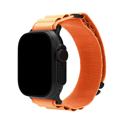 Mobilize Nylon Watch Band - Alpine - Black Connector - For Apple 38/40/41Mm - Orange