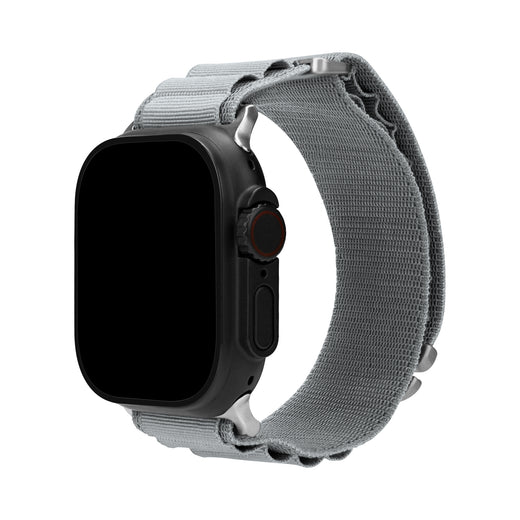 Mobilize Nylon Watch Band - Alpine - Titanium Connector - For Apple 42/44/45/49Mm - Light Grey