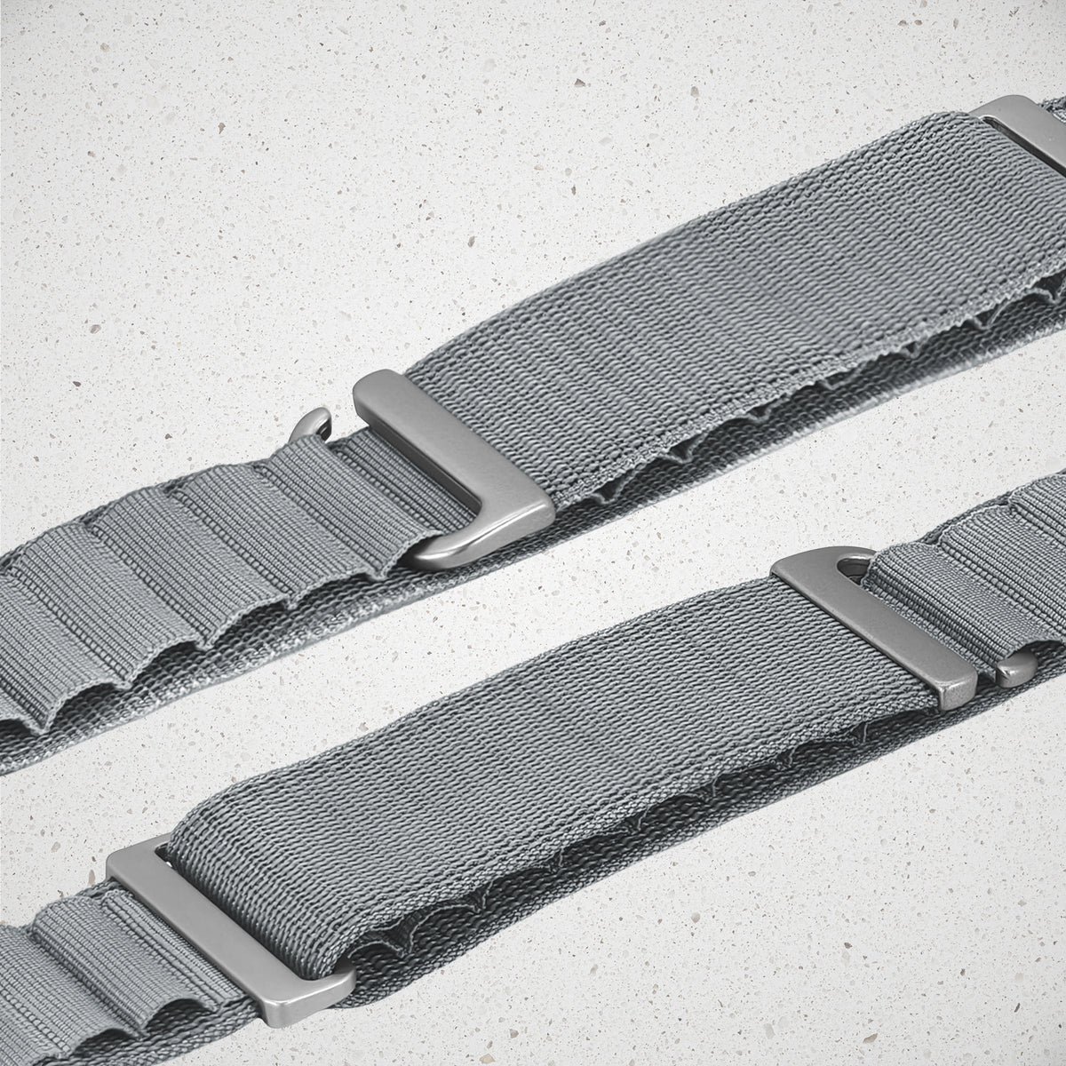 Mobilize Nylon Watch Band - Alpine - Titanium Connector - For Apple 38/40/41Mm - Light Grey