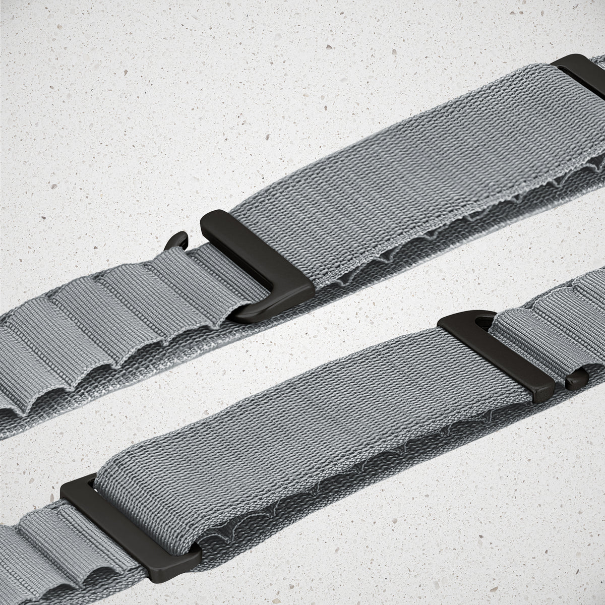 Mobilize Nylon Watch Band - Alpine - Black Connector - For Apple 42/44/45/49Mm - Light Grey