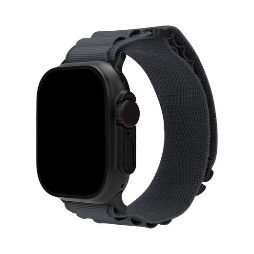 Mobilize Nylon Watch Band - Alpine - Black Connector - For Apple 38/40/41Mm - Dark Grey