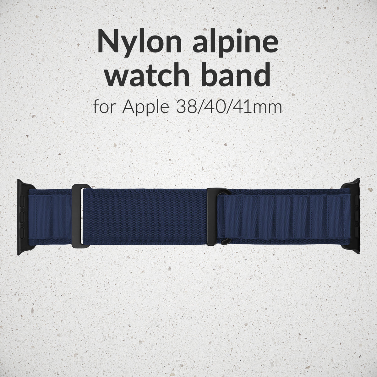 Mobilize Nylon Watch Band - Alpine - Black Connector - For Apple 38/40/41Mm - Blue