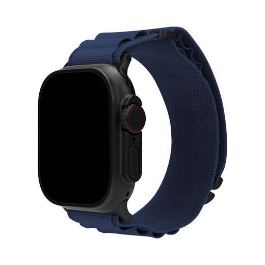 Mobilize Nylon Watch Band - Alpine - Black Connector - For Apple 42/44/45/49Mm - Blue