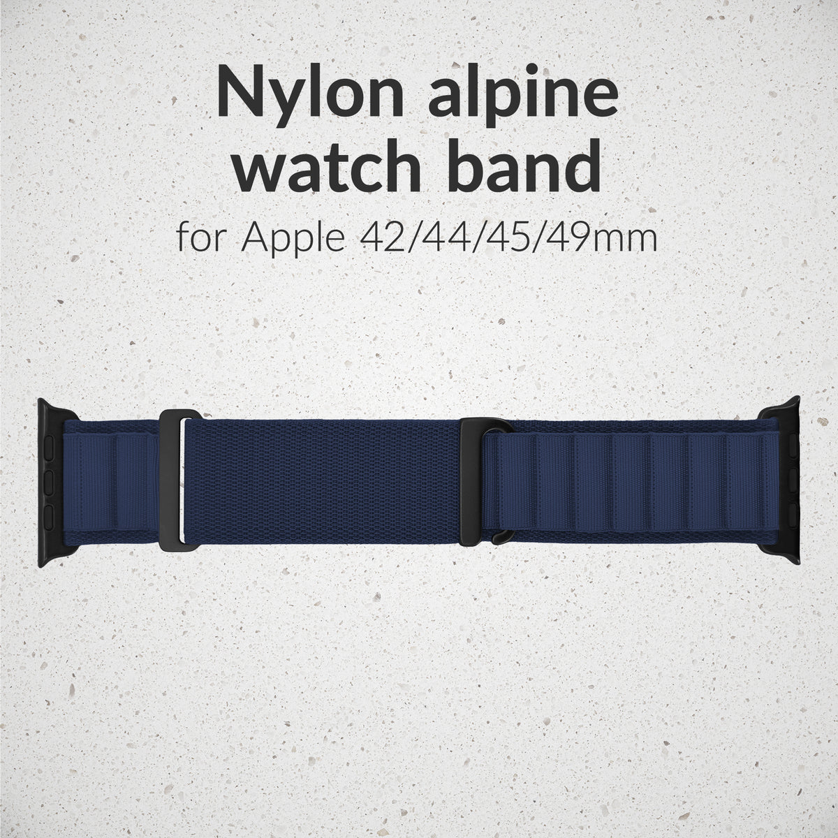 Mobilize Nylon Watch Band - Alpine - Black Connector - For Apple 42/44/45/49Mm - Blue