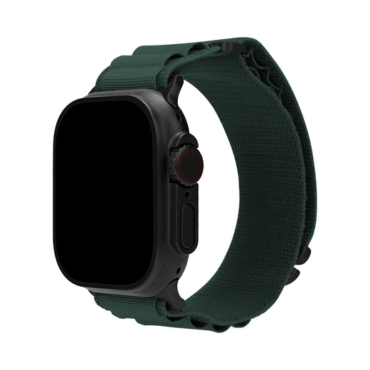 Mobilize Nylon Watch Band - Alpine - Black Connector - For Apple 42/44/45/49Mm - Dark Green