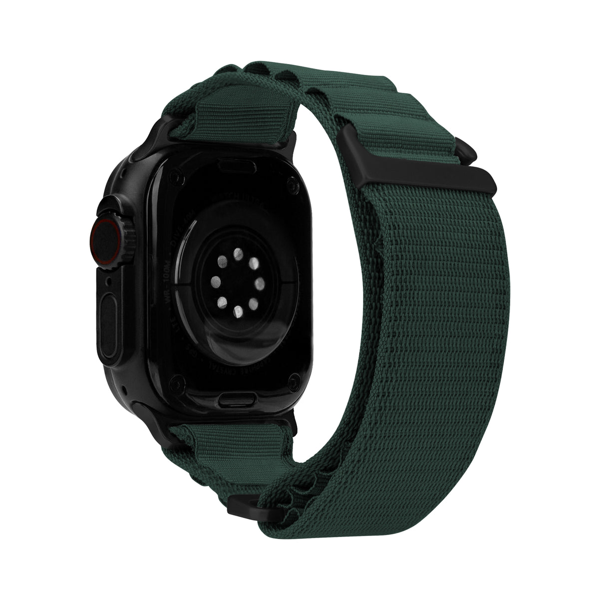 Mobilize Nylon Watch Band - Alpine - Black Connector - For Apple 42/44/45/49Mm - Dark Green