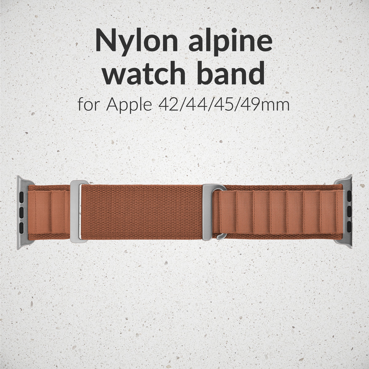 Mobilize Nylon Watch Band - Alpine - Titanium Connector - For Apple 42/44/45/49Mm - Terracotta