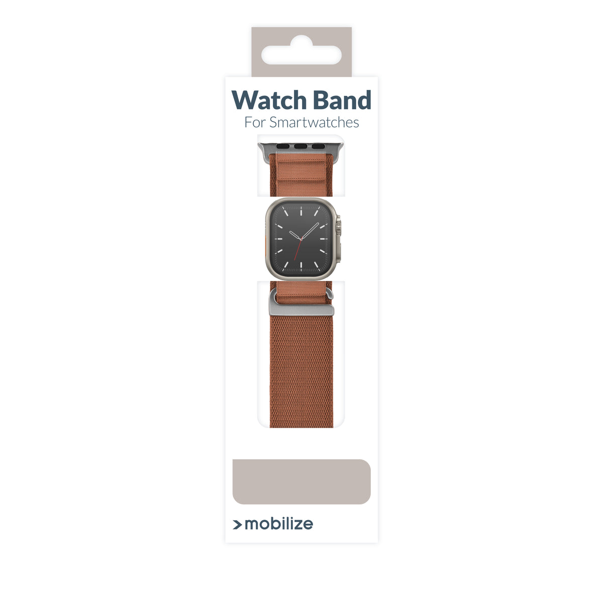 Mobilize Nylon Watch Band - Alpine - Titanium Connector - For Apple 38/40/41Mm - Terracotta