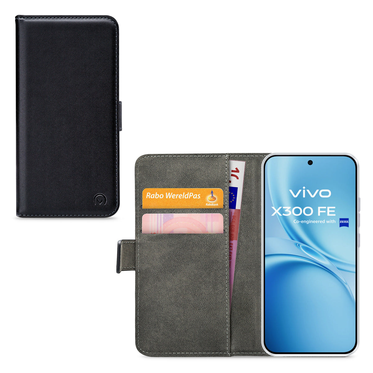 Mobilize Classic Gelly Wallet Book Case Vivo X300 Fe Black
