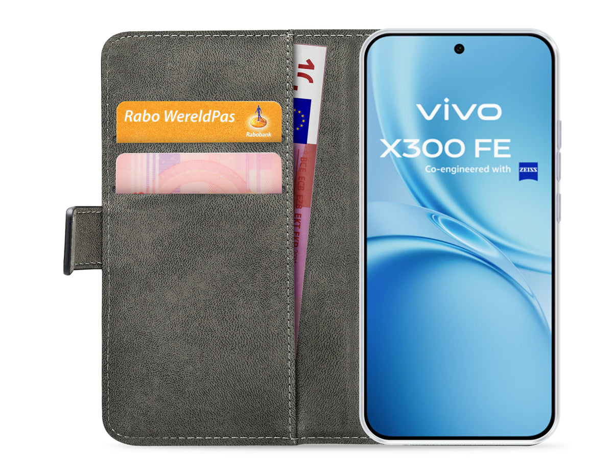 Mobilize Classic Gelly Wallet Book Case Vivo X300 Fe Black