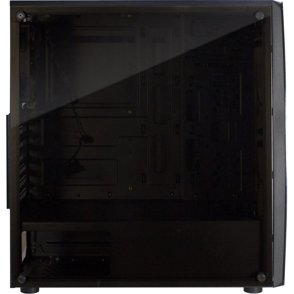Inter-Tech Thunder Blue Light | Midi Tower Case | Zwart