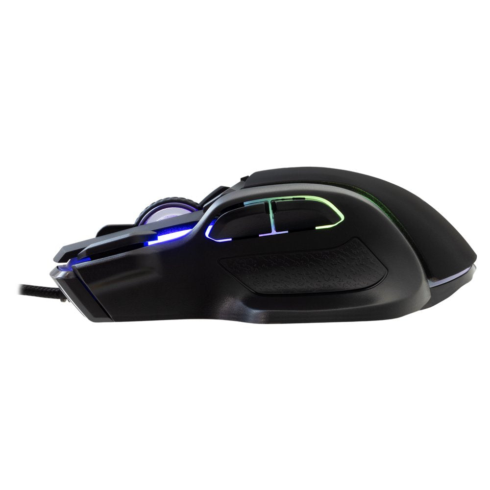 Baracuda PIRANHA RGB | Bedrade Gaming Muis | USB-A | 7200 DPI | Zwart - Essentify