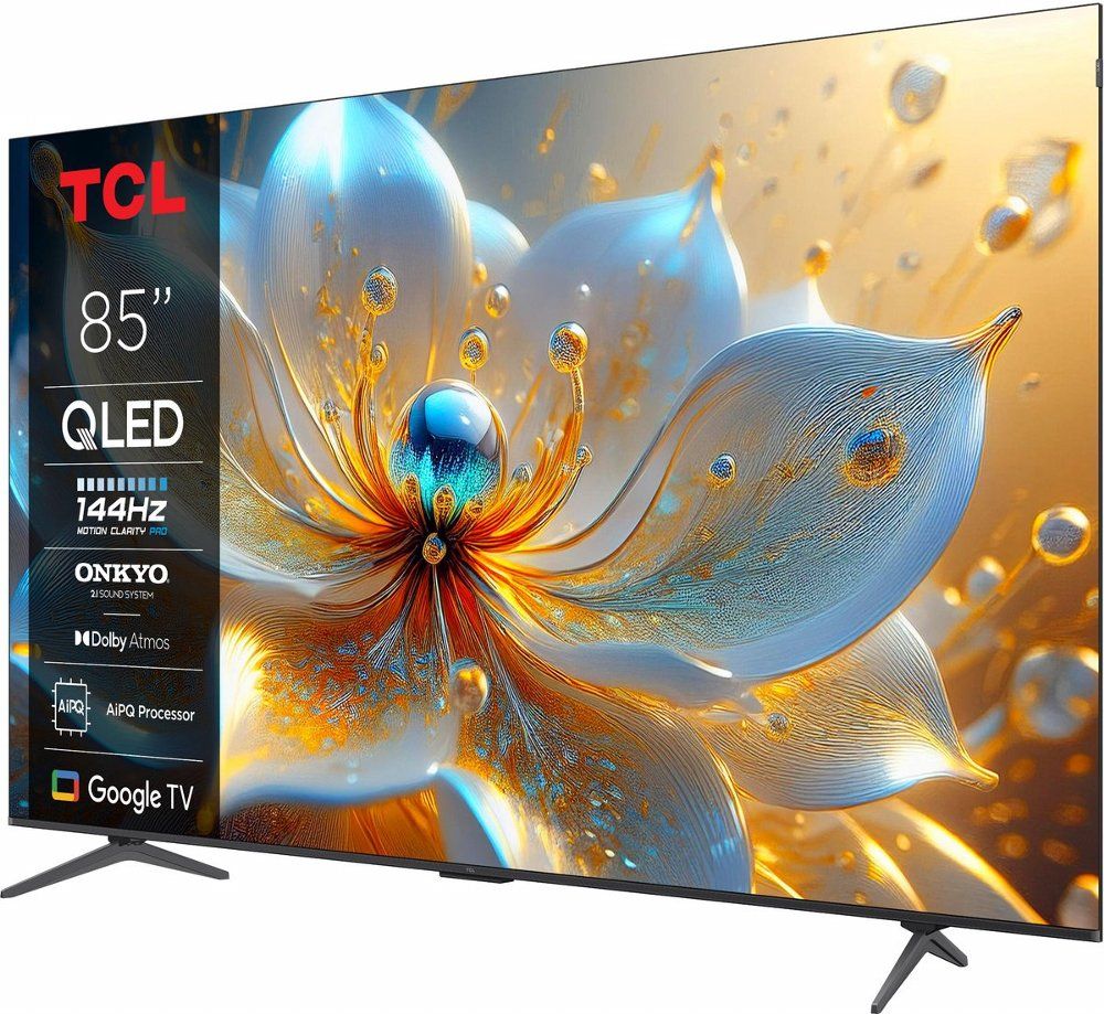 TCL 85T8C | 85" 4K Ultra HD QD-MiniLED | 144Hz | Google TV | Dolby Vision | HDMI 2.1 | Smart TV