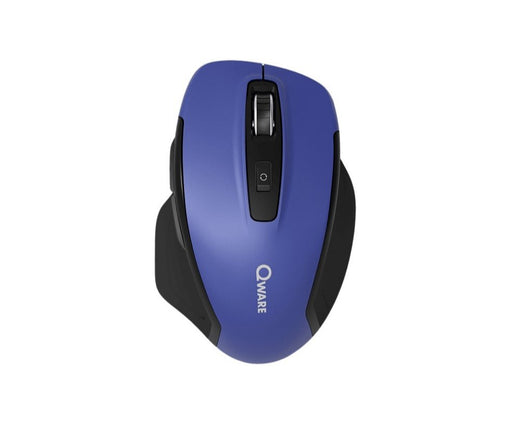Qware Glasgow | Draadloze Muis | Rechtshandig | RF + Bluetooth | 1600 DPI | Blauw/Zwart