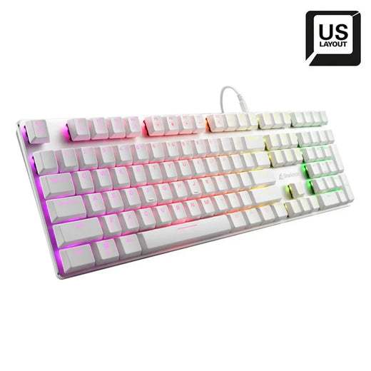 Sharkoon PureWriter RGB Wit | Bedraad Toetsenbord | QWERTY US - Essentify