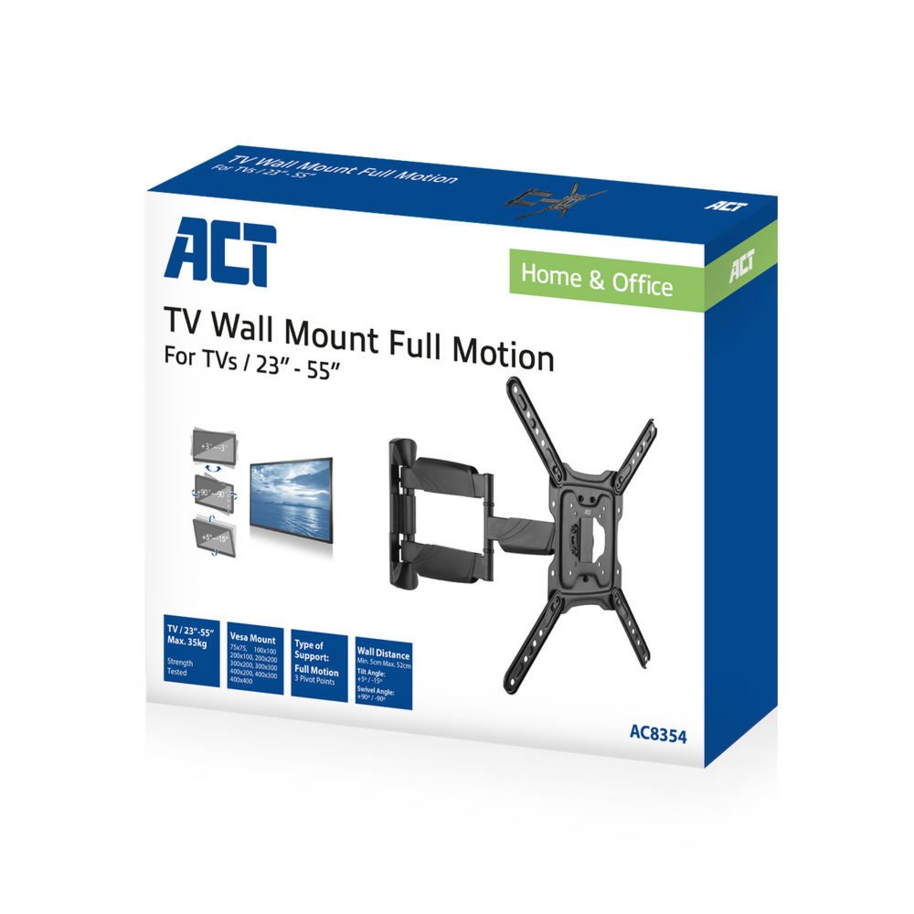 ACT AC8354 | Verstelbare TV-beugel | 23-55" | max 50kg | VESA 400x400