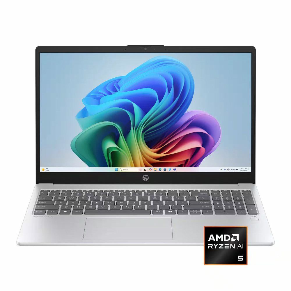 HP OmniBook 3 NGAI | 15.6" Full HD IPS Touch | AMD Ryzen AI 5 330 | 16GB DDR5 | 512GB SSD | Copilot+ | Windows 11 Home | Zilver