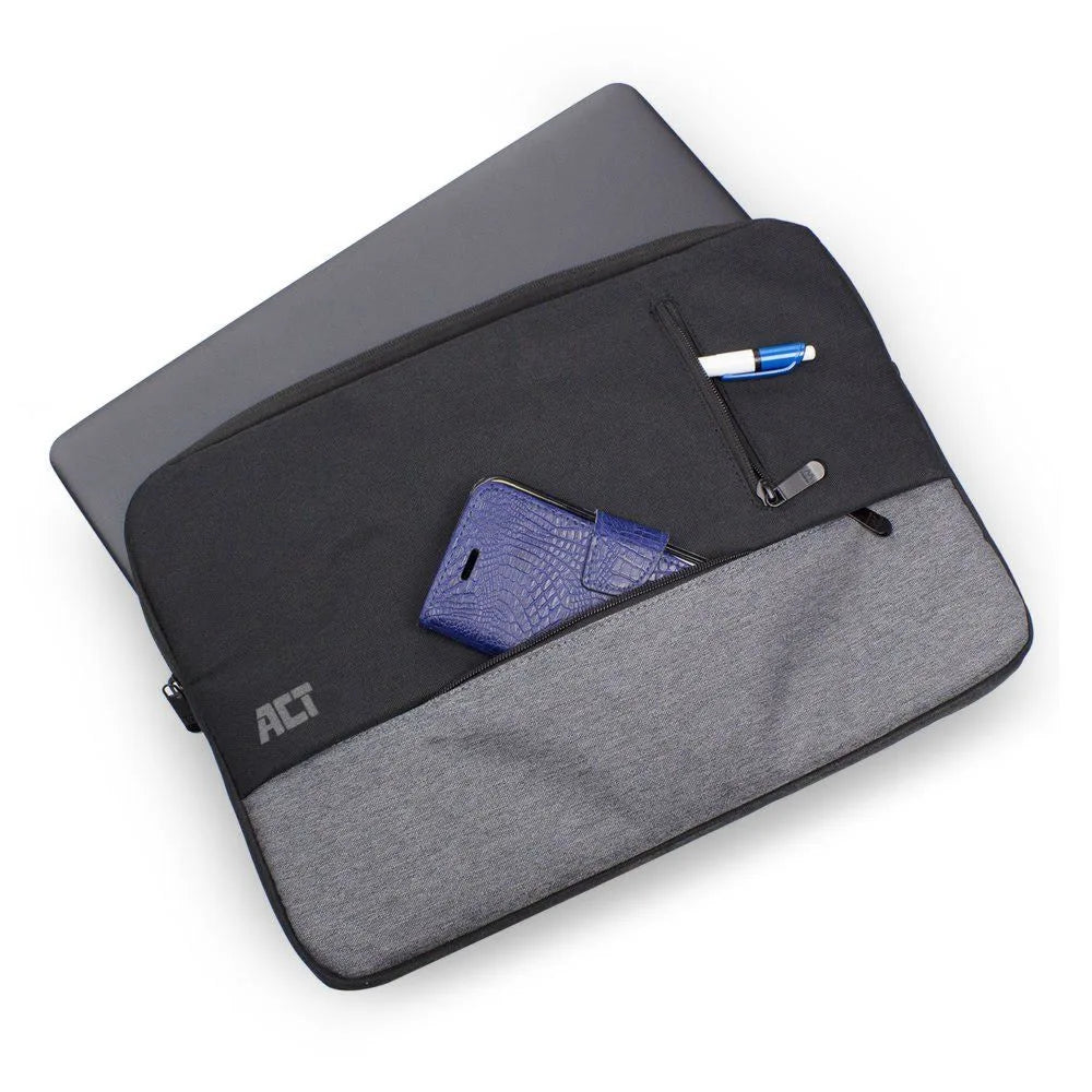 ACT AC8545 15.6" Laptop Sleeve | Zwart/Grijs