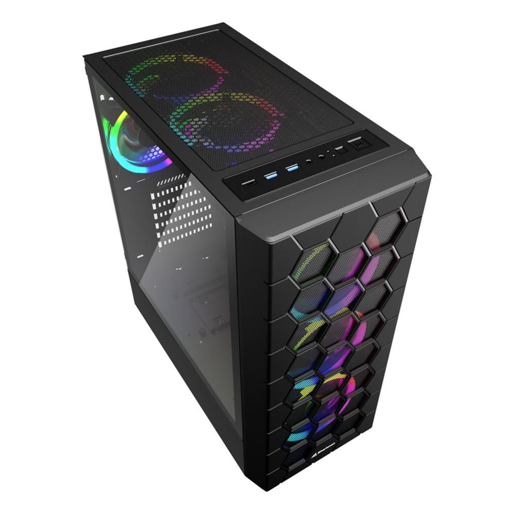 Sharkoon RGB HEX | Mid Tower Behuizing | Zwart | Met RGB-verlichting