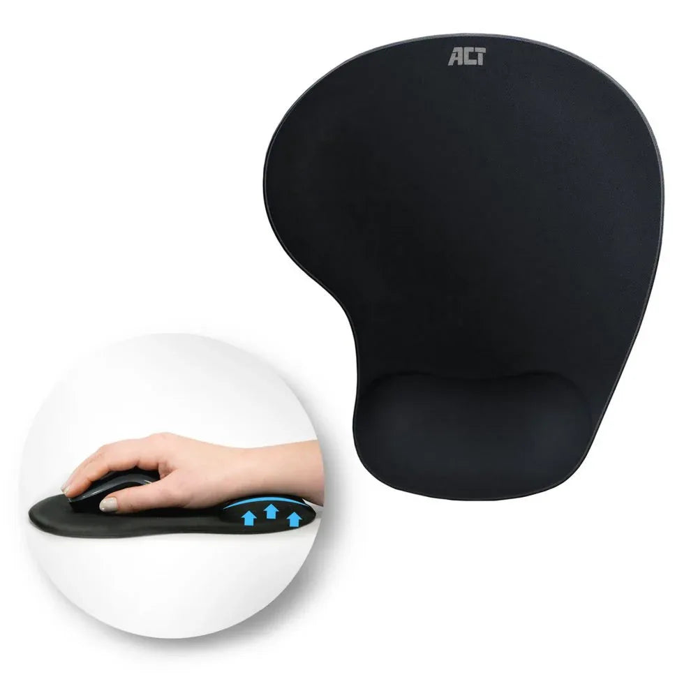 ACT AC8010 | Ergonomische Muismat | Zwart - Essentify