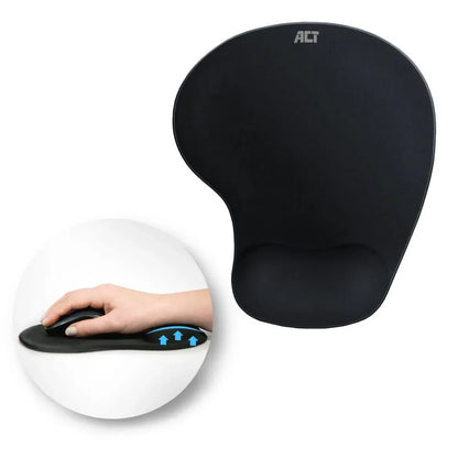ACT AC8010 | Ergonomische Muismat | Zwart - Essentify
