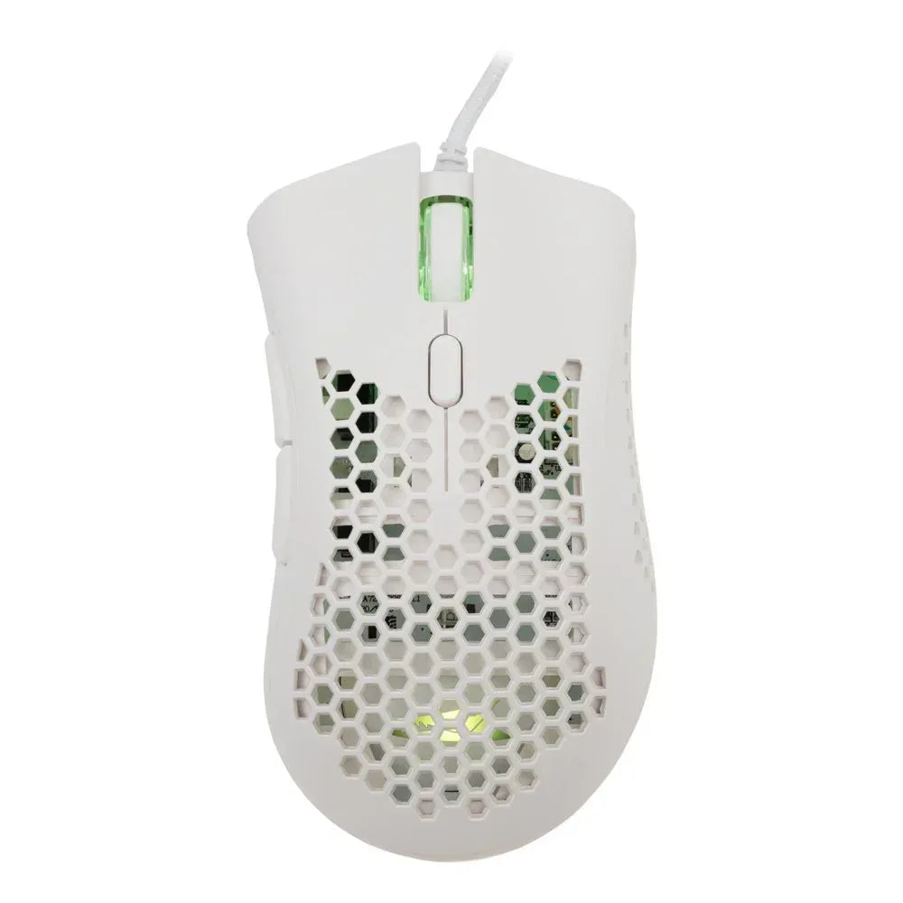 Baracuda CORAL RGB | Bedrade Gaming Muis | USB-A | 12800 DPI | Wit - Essentify