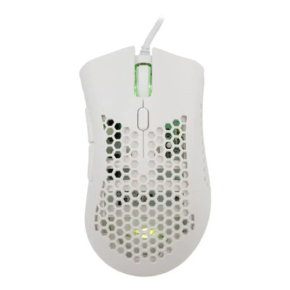 Baracuda CORAL RGB | Bedrade Gaming Muis | USB-A | 12800 DPI | Wit - Essentify