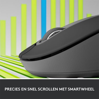 Logitech Signature M650 Large | Draadloze Muis | Rechtshandig | RF + Bluetooth | 2000 DPI | Grafiet