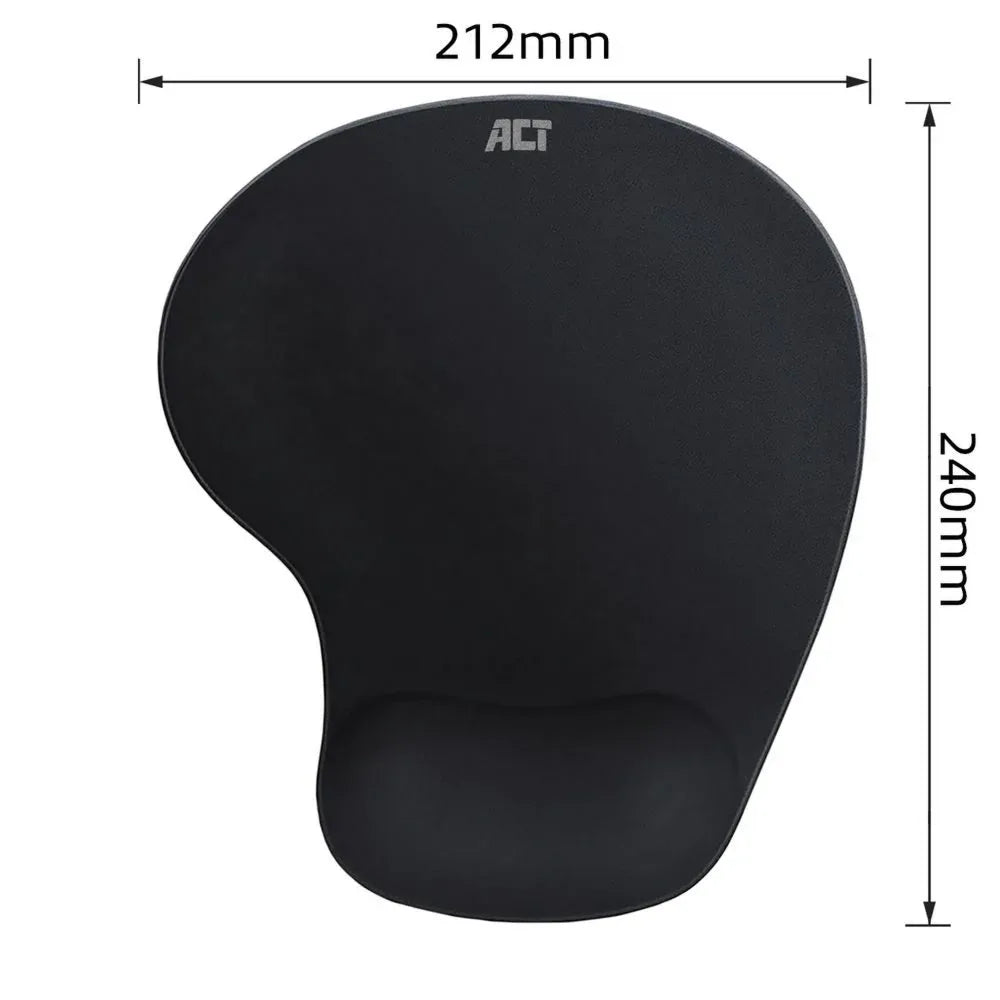 ACT AC8010 | Ergonomische Muismat | Zwart - Essentify
