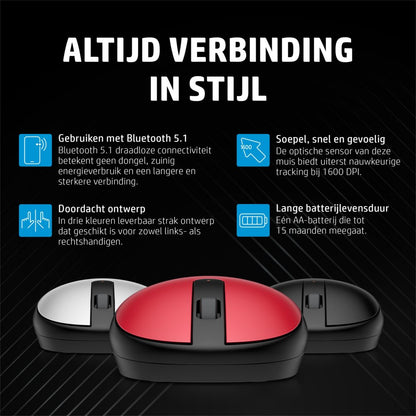HP 240 | Bluetooth Muis | Links- en Rechtshandig | Zwart - Essentify