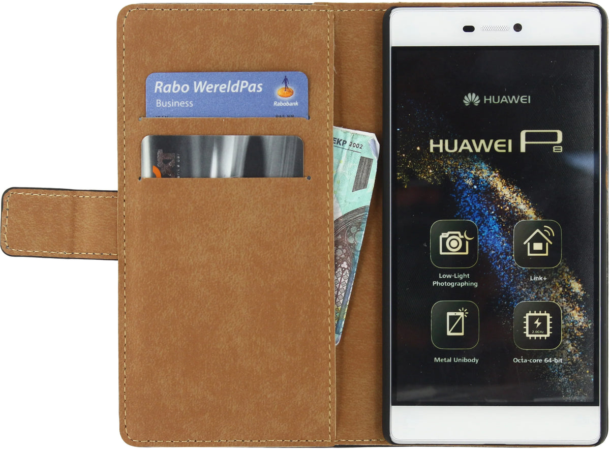 Mobilize Classic Wallet Book Case Huawei P8 Black - Essentify