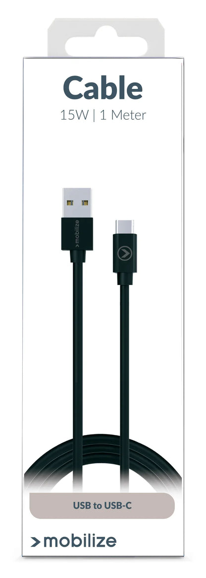 Mobilize Charge/Sync Cable Usb-C 1M. 15W Black - Essentify