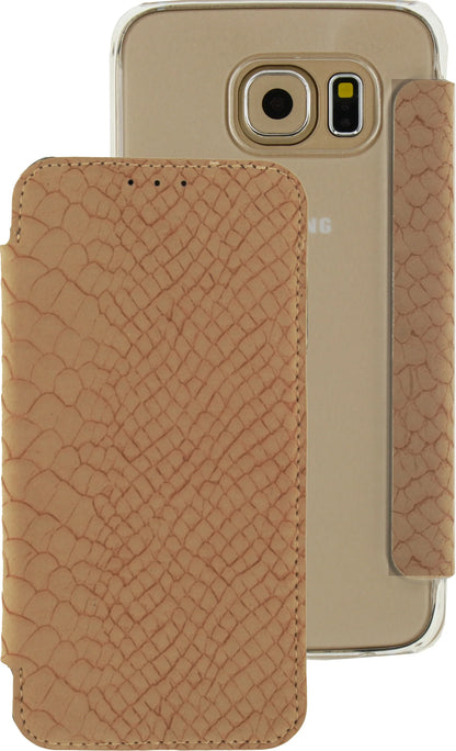 Mobilize Slim Booklet Samsung Galaxy S6 Soft Snake Creamy Rose - Essentify