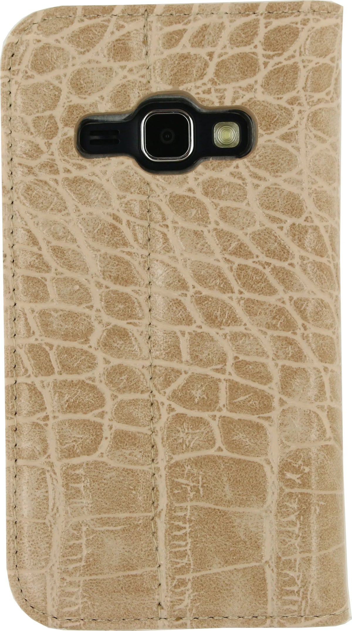 Mobilize Premium Book Case Samsung Galaxy J1 2016 Alligator Peanut Brown - Essentify