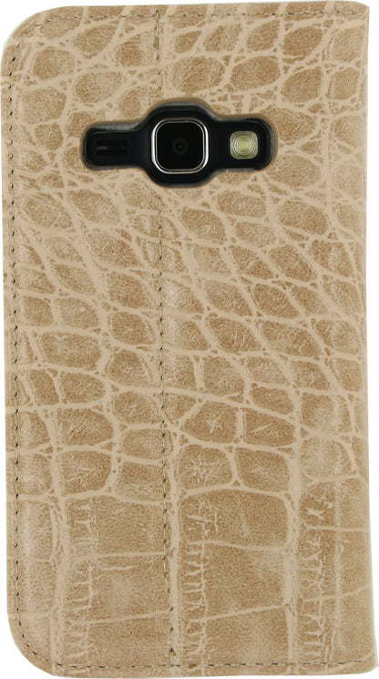 Mobilize Premium Book Case Samsung Galaxy J1 2016 Alligator Peanut Brown - Essentify