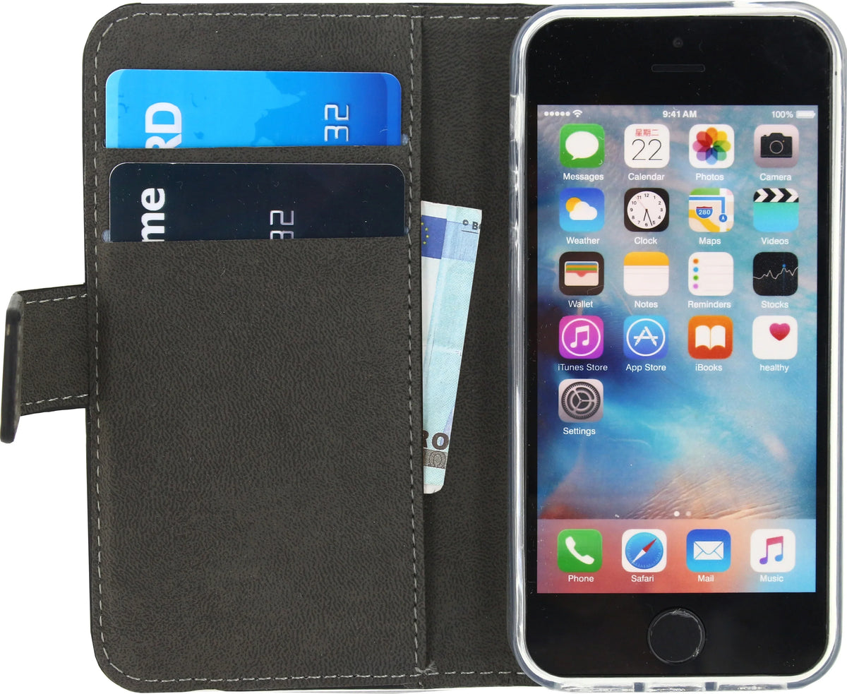 Mobilize Classic Gelly Wallet Book Case Apple Iphone 5/5S/Se Black - Essentify