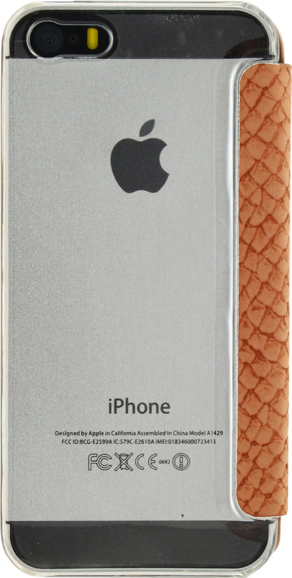 Mobilize Slim Gelly Booklet Apple Iphone 5/5S/Se Soft Snake Apricot - Essentify